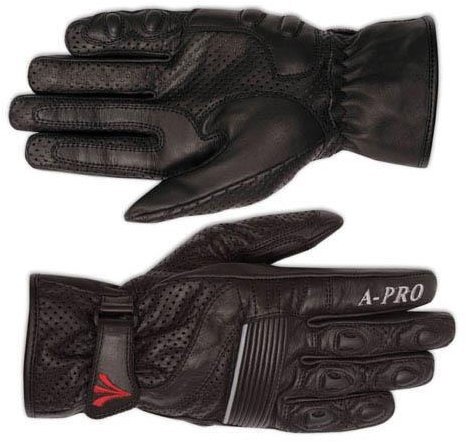 A-PRO FILTER čierne kožené moto rukavice L