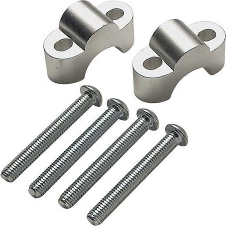 RTECH súprava na zvýšenie riadidiel + 10 mm priemer 28 mm vrátane skrutiek strieborná