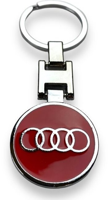 Mjakes okrúhla červená kľúčenka prívesok pre vozidlá AUDI