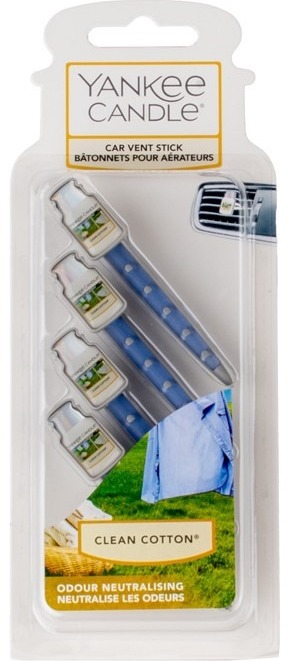 YANKEE CANDLE Clean Cotton Vent Stick 4 ks