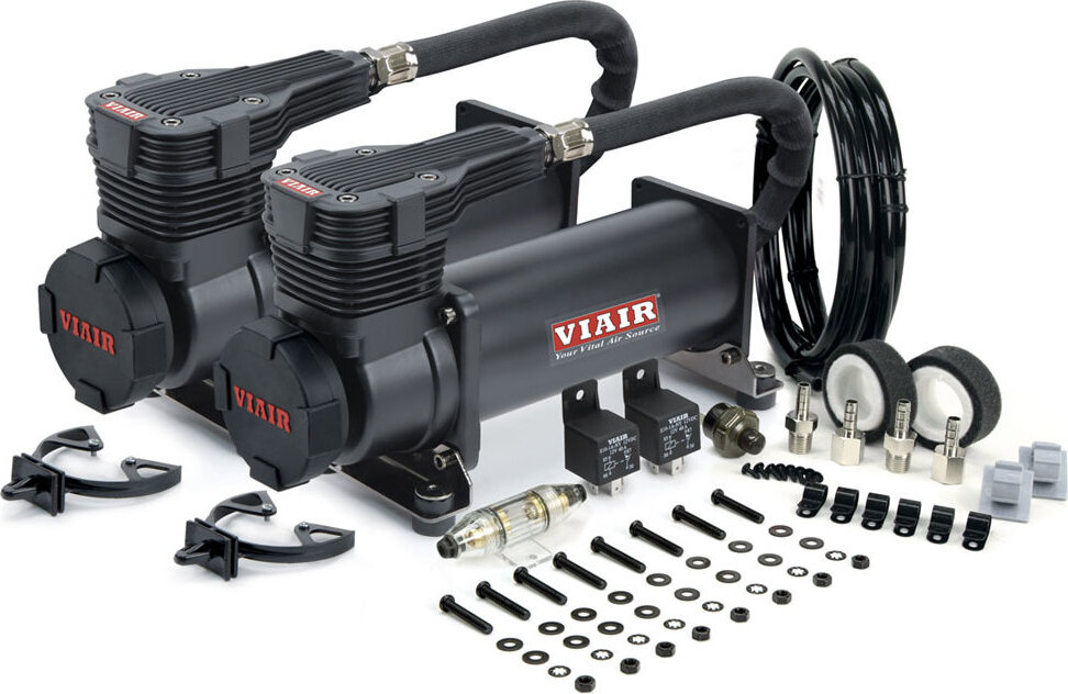 VIAIR Dual Pack balení vzduchových kompresorů 485C, 100% prac. cyklus při 200 PSI, Stealth Black