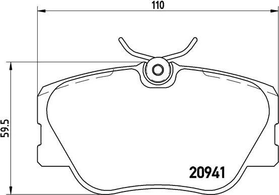 BREMBO Súprava brzdových doštičiek P 50 008