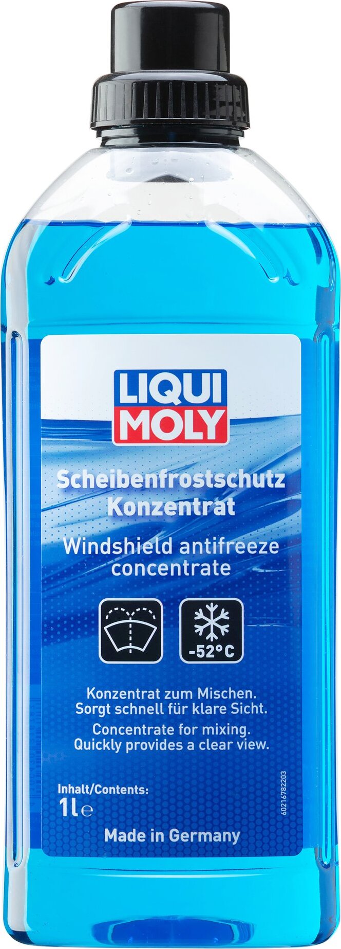LIQUI MOLY Nemrznúca kvapalina do ostrekovača skiel – koncentrát do -52 °C, 1 l
