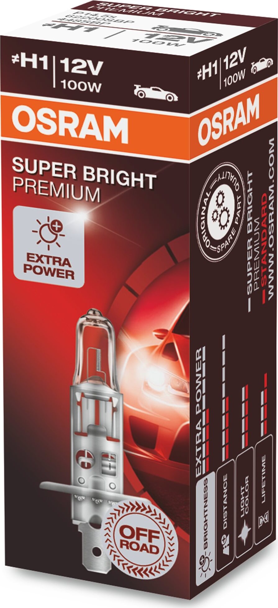 OSRAM Super Bright Premium, 12 V, 100 W, P14.5s