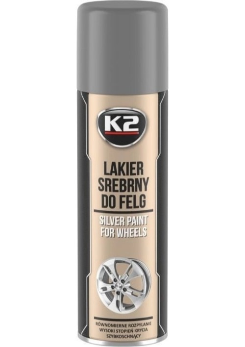 K2 SILVER LACQUER FOR WHEELS RALLY 500 ml - strieborný lak na kolesá