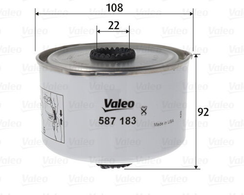 VALEO Palivový filter 587183