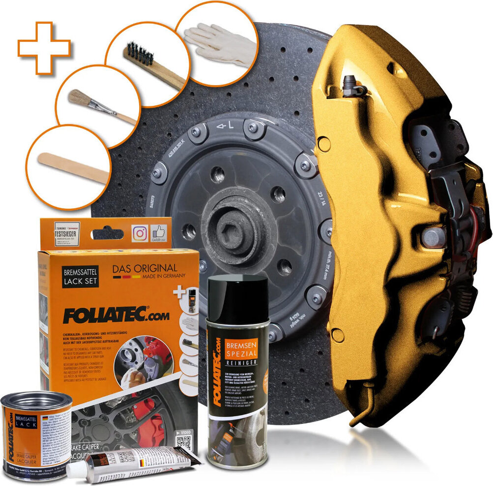 FOLIATEC dvojzložková farba na brzdy Hyper Gold Metallic