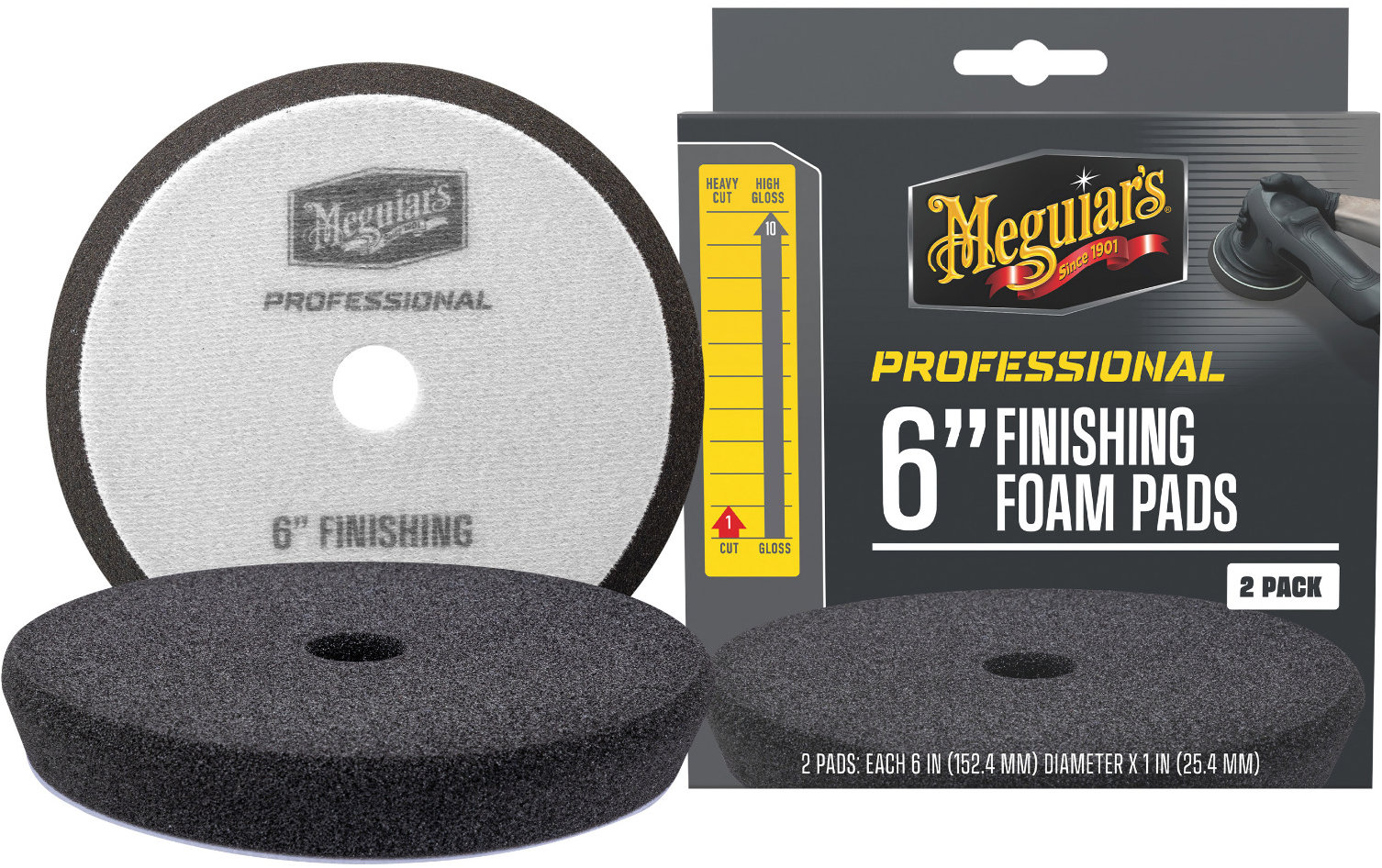 Meguiar's Professional Finishing Foam Pad, penové finišovacie kotúče, priemer 6