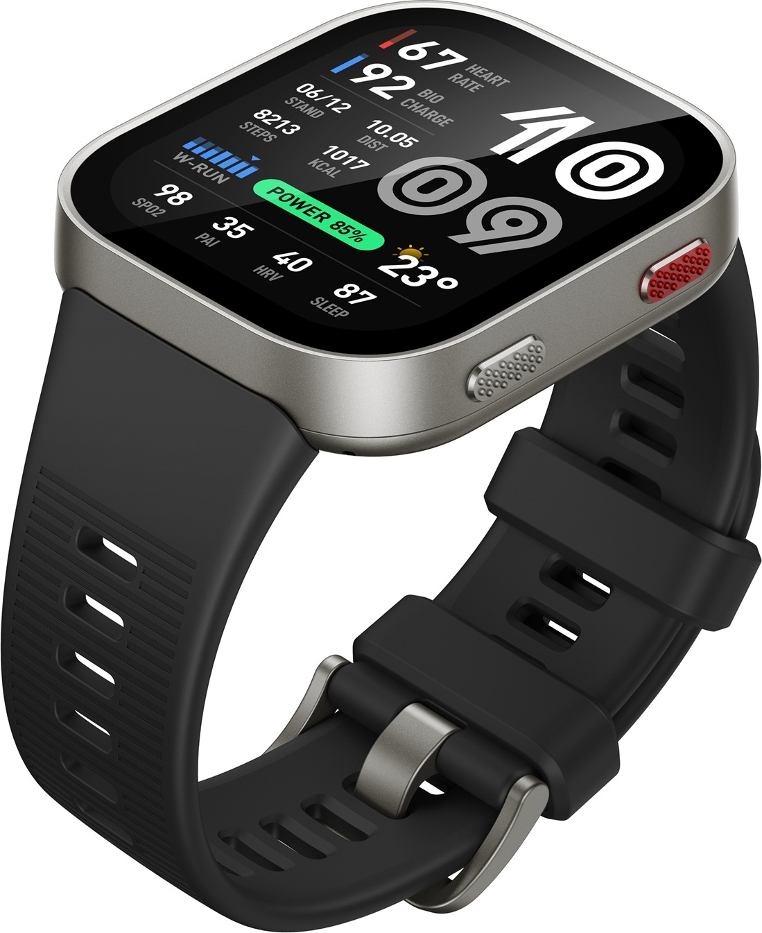 Amazfit Bip Max – smart hodinky s GPS, čierne – detail 1