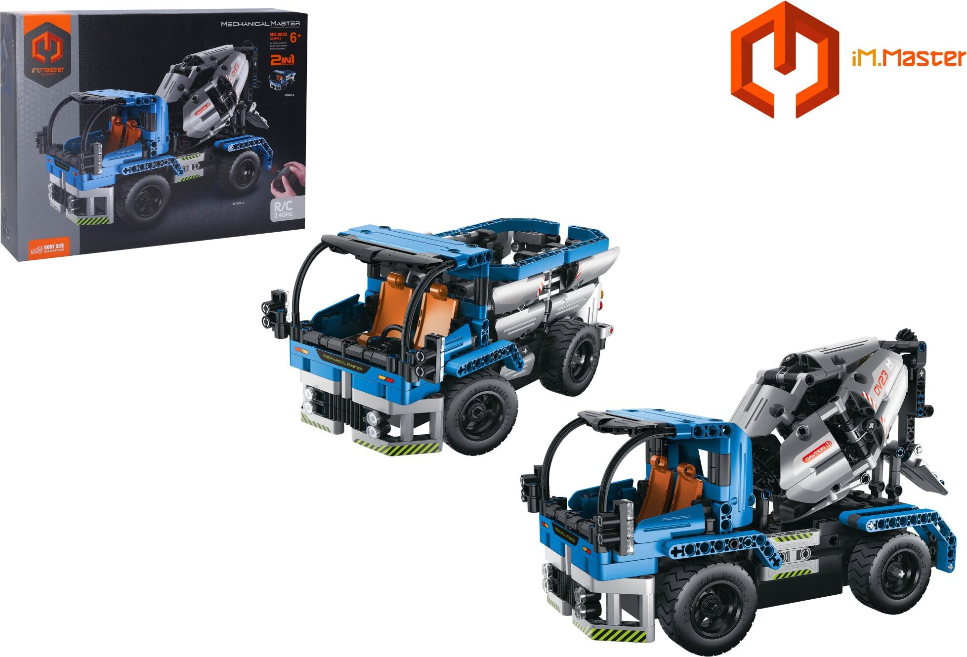 iM.Master Stavebnice Nákladní auto a domíchávač 2v1 RC – 26 cm