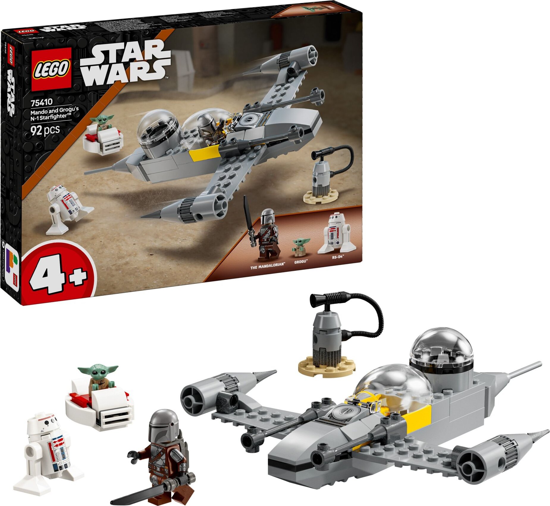 LEGO® Star Wars™ 75410 Mando, Grogu a stíhačka N-1 Starfighter™