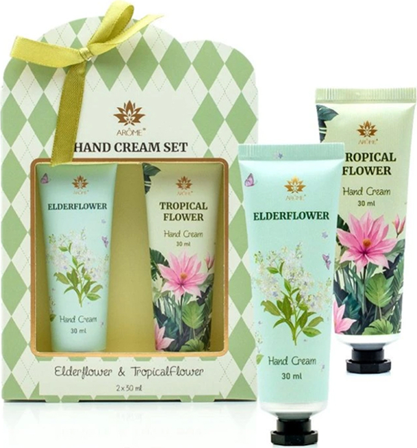 ARÔME - Elderflower and Tropical Flower Dárková sada 2 mini krémy na ruce