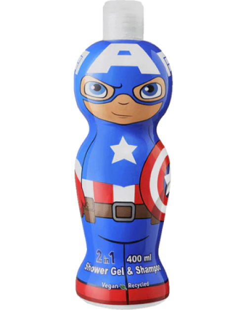CAPTAIN AMERICA - sprchový gel a šampón 2v1 Sprchový gel a šampón - 400 ml
