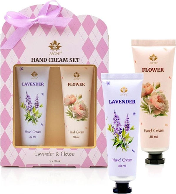 ARÔME - Lavender and Flower Dárková sada 2 mini krémy na ruce