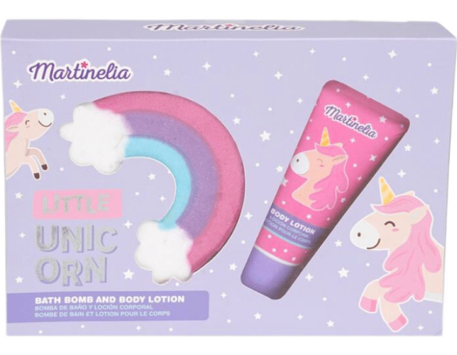 Martinelia - Little Unicorn Duo Bomba do koupele 150 g + tělové mléko 60 ml