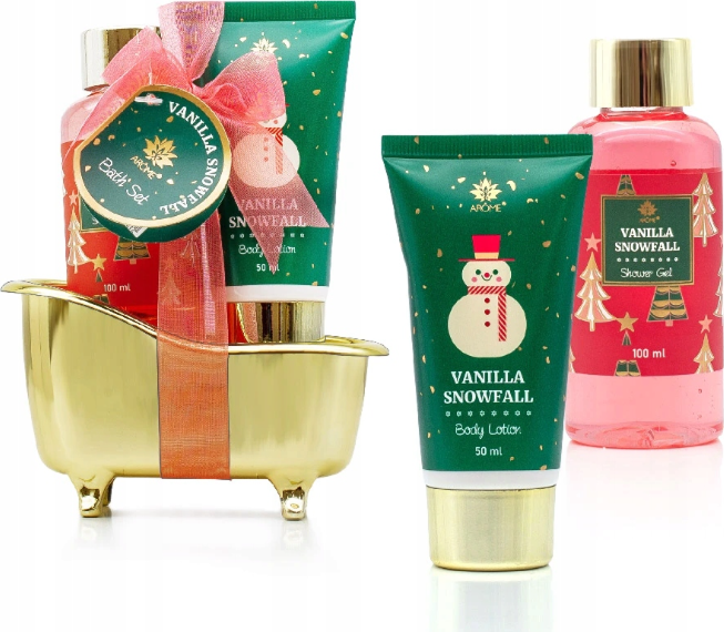 ARÔME - VANILLA SNOWFALL vanička Dárková kosmetická sada - sprchový gel, tělové mléko