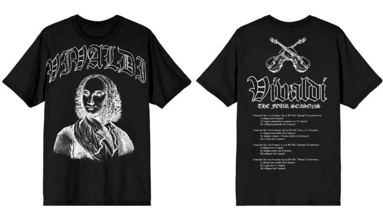 Black Metal Legends Vivaldi Tričko černá