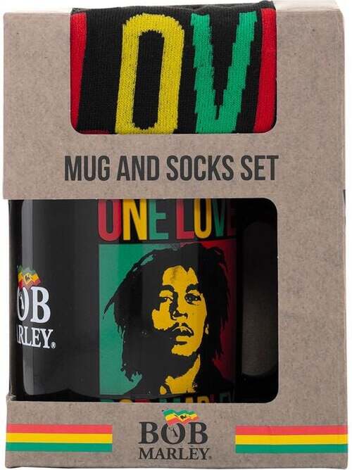 Bob Marley One Love - Tassen-Socken-Set Hrnek standard