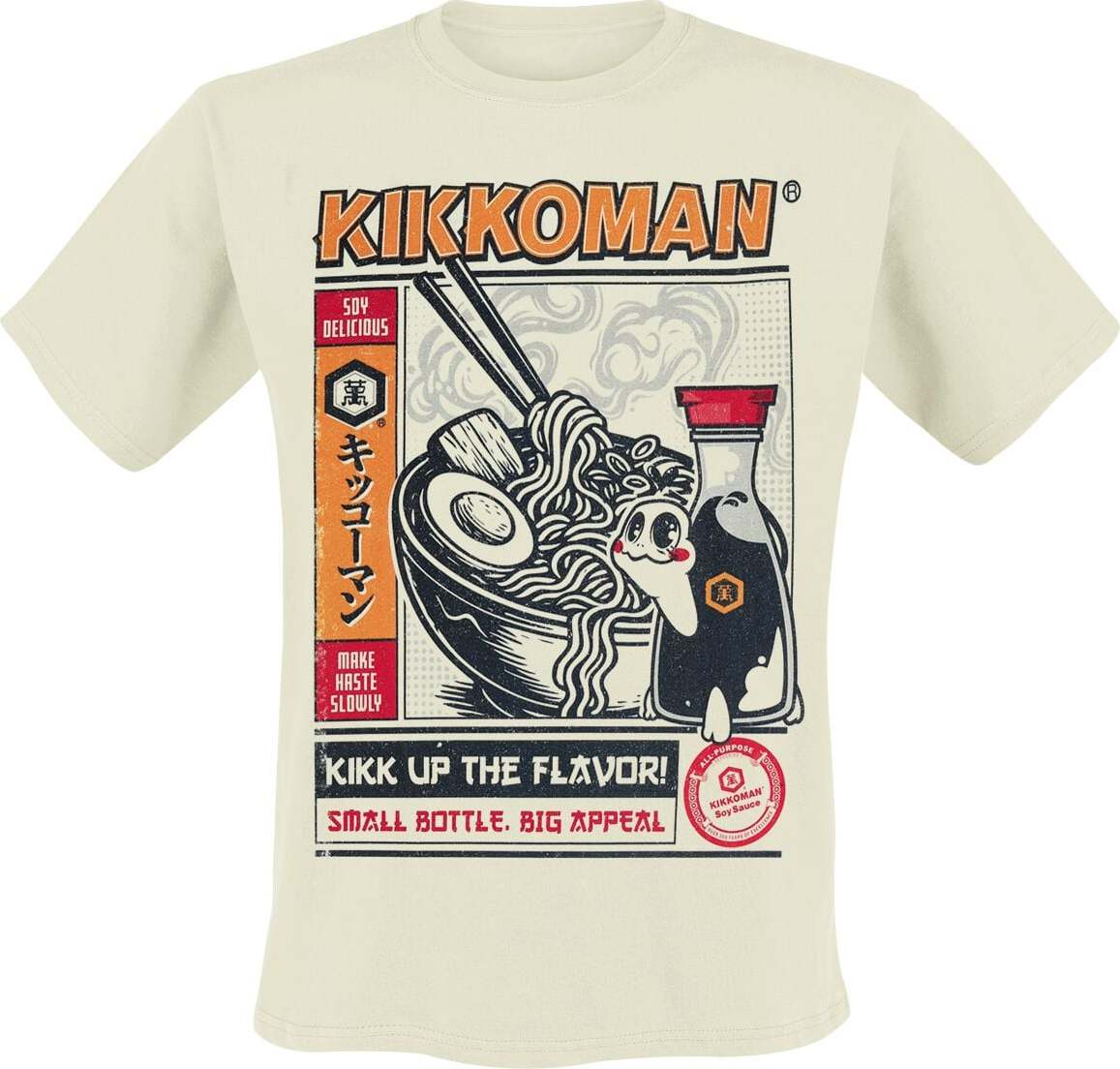 Kikkoman Anime Poster Tričko přírodní