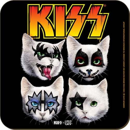 Kiss Horror Cats Feline Four Podtácek standard