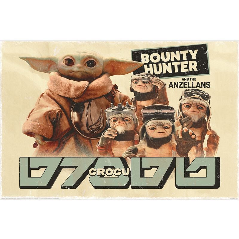 Star Wars The Mandalorian and Grogu - Bounty Hunter plakát vícebarevný