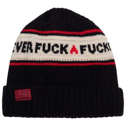 King Kerosin Never Fuck a Fucker Beanie Čepice černá