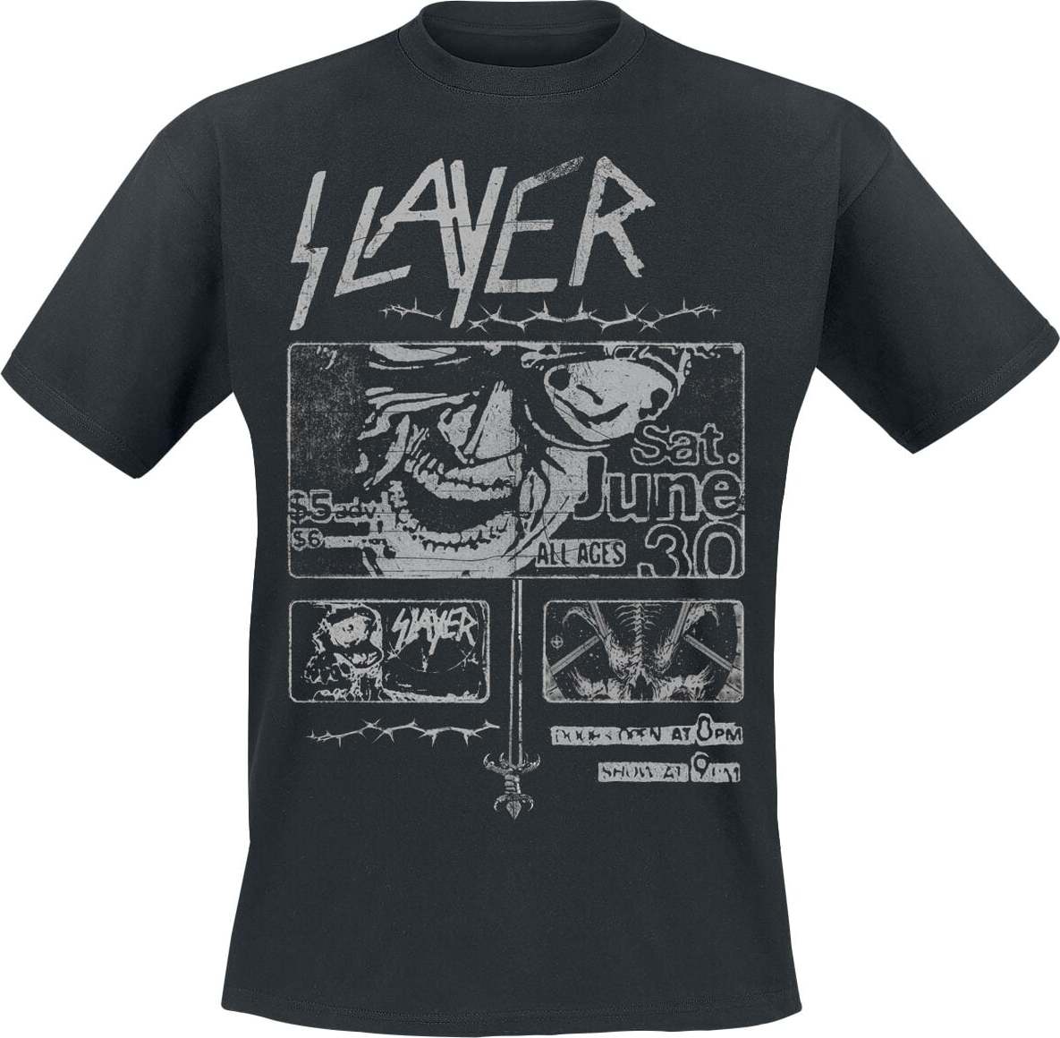 Slayer Flyers Collage Tričko černá