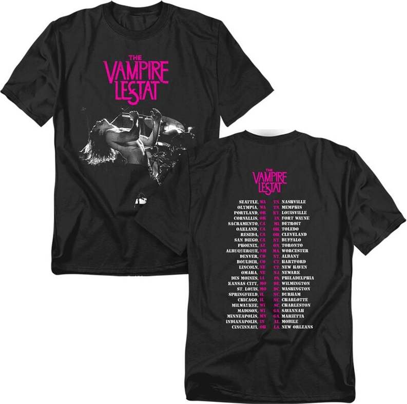 The Vampire Lestat The Vampire Lestat Live On Tour Front Back Tričko černá