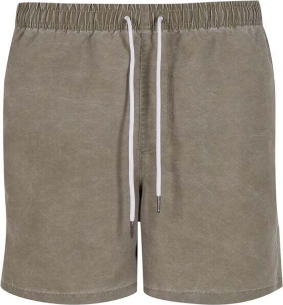 Urban Classics Washed Swim Shorts Pánské plavky olivová