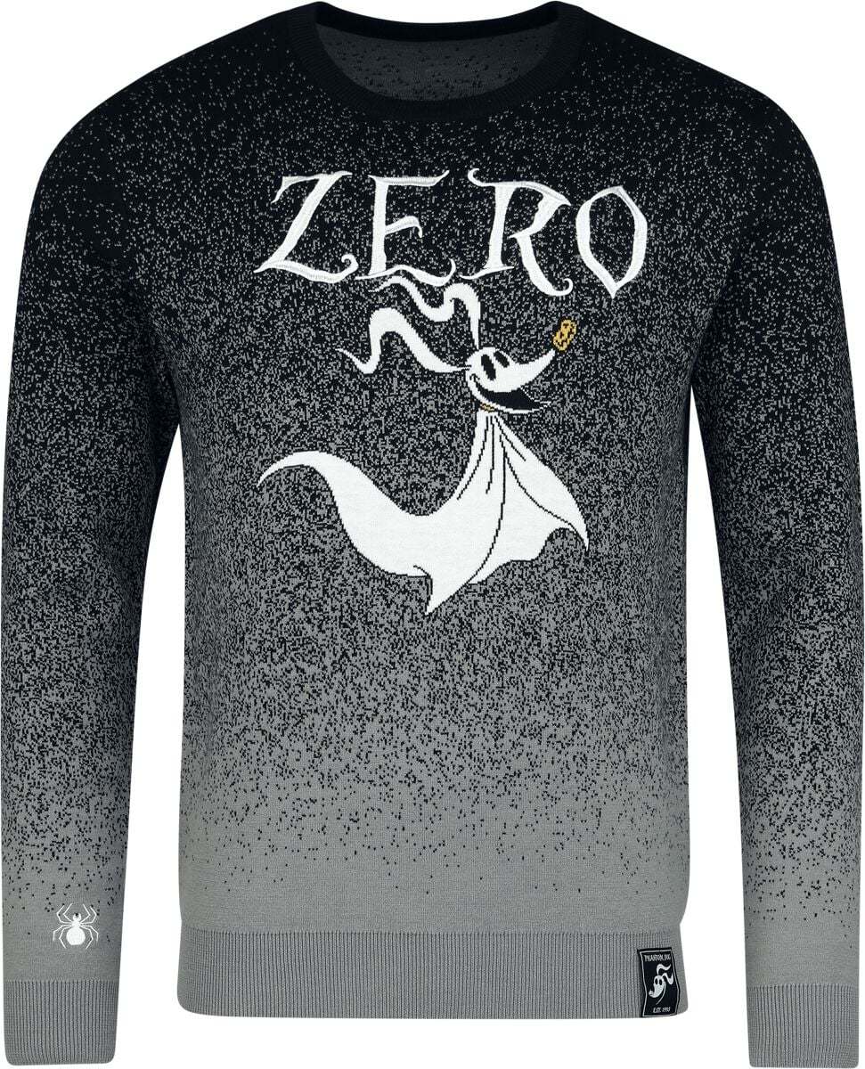 The Nightmare Before Christmas Zero Pletený svetr cerná/šedá
