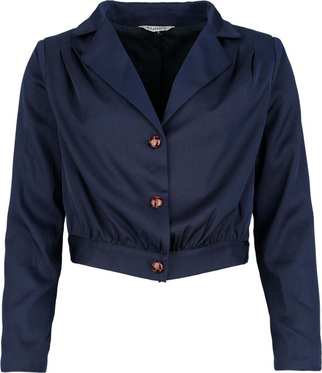 Banned Retro Robyn Plain Jacket Dámská bunda modrá