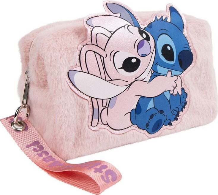 Lilo & Stitch Stitch and Angel Kosmetická taška světle růžová