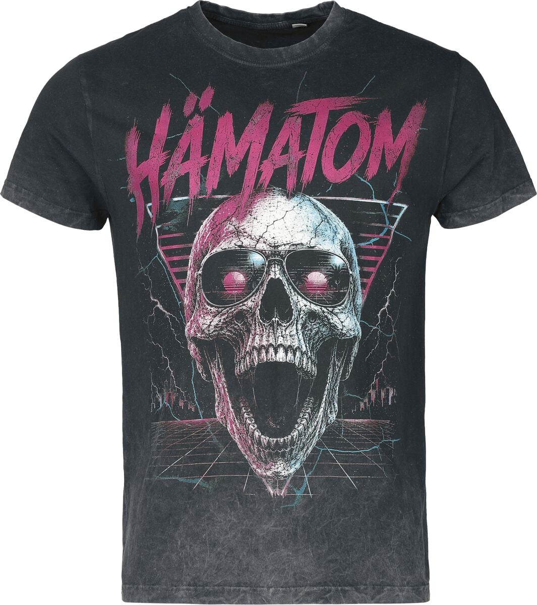Hämatom Neon Skull Tričko šedá