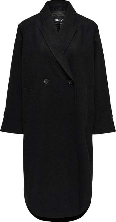 Only Oversized vlněný kabát ONLMAISY OTW Dámský kabát černá