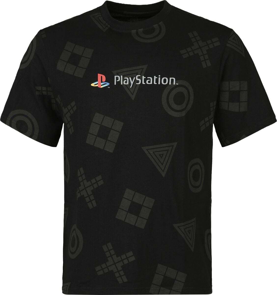 Playstation PlayStation - Logo All Over Print Tričko černá