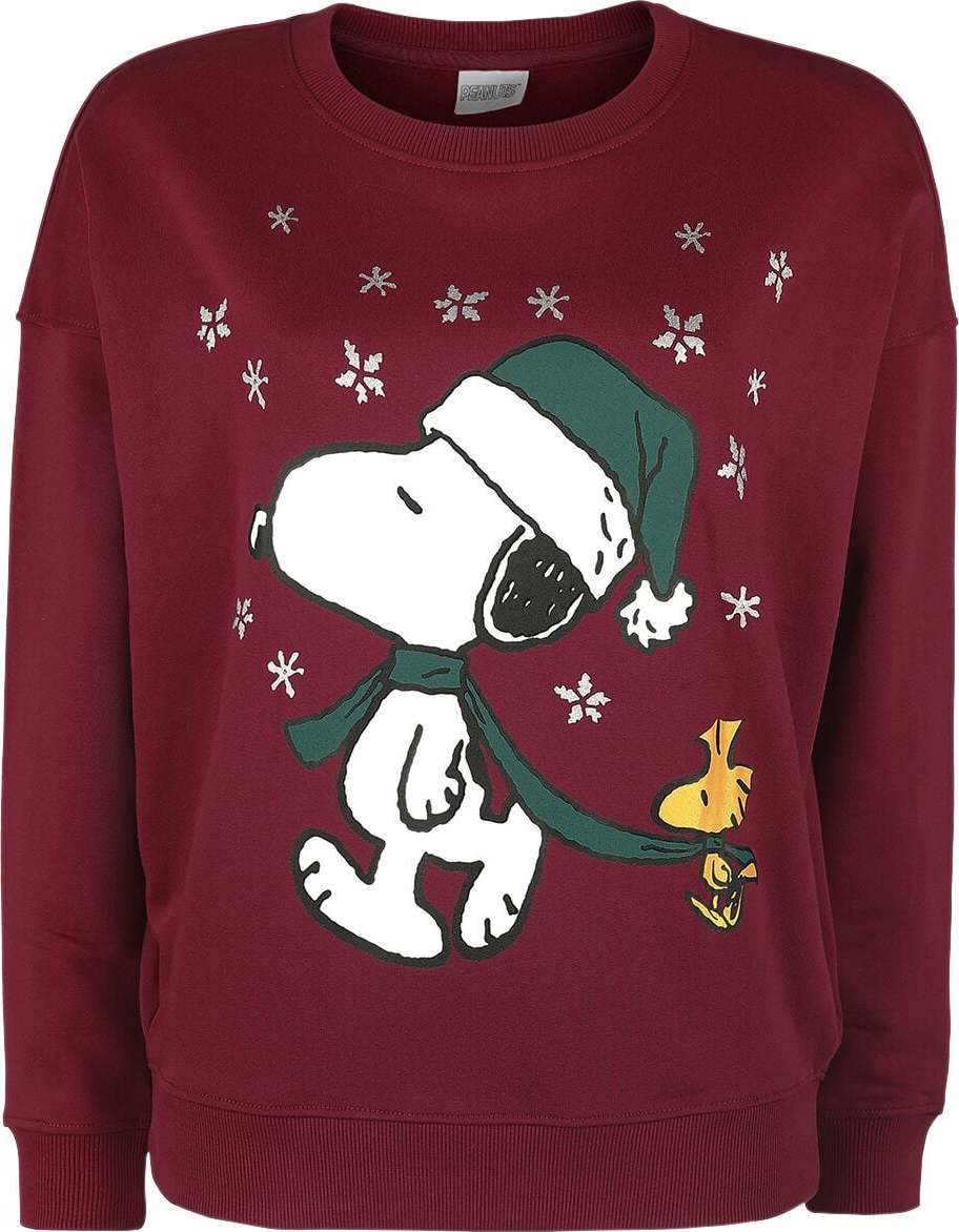 Peanuts Snoopy - Oversize Dámská mikina červená