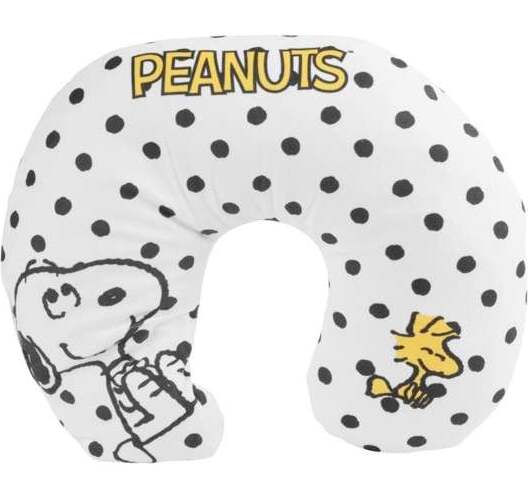 Peanuts Snoopy und Woodstock polštár za krk bílá