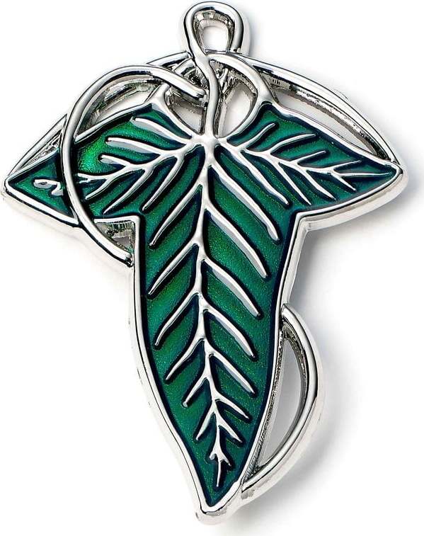 Pán prstenů Lorien Leaf Sada odznaků stríbrná