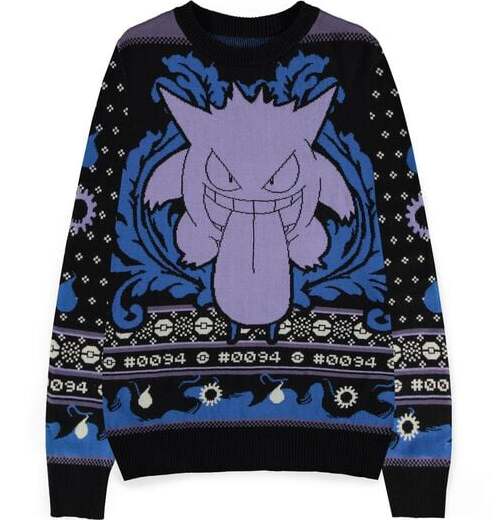 Pokémon Gengar Pletený svetr vícebarevný