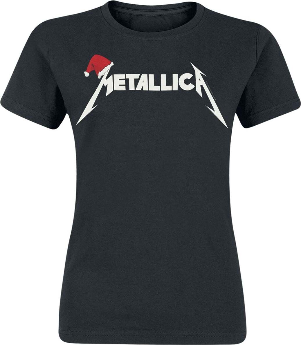 Metallica Santa Hat Logo Dámské tričko černá