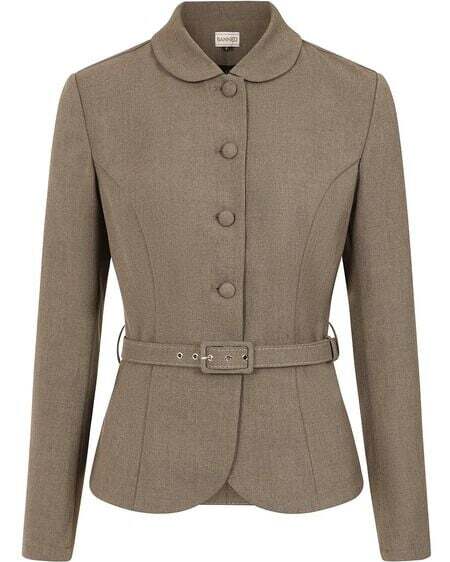 Banned Retro Lady Danbury Jacket Dámská bunda hnědá