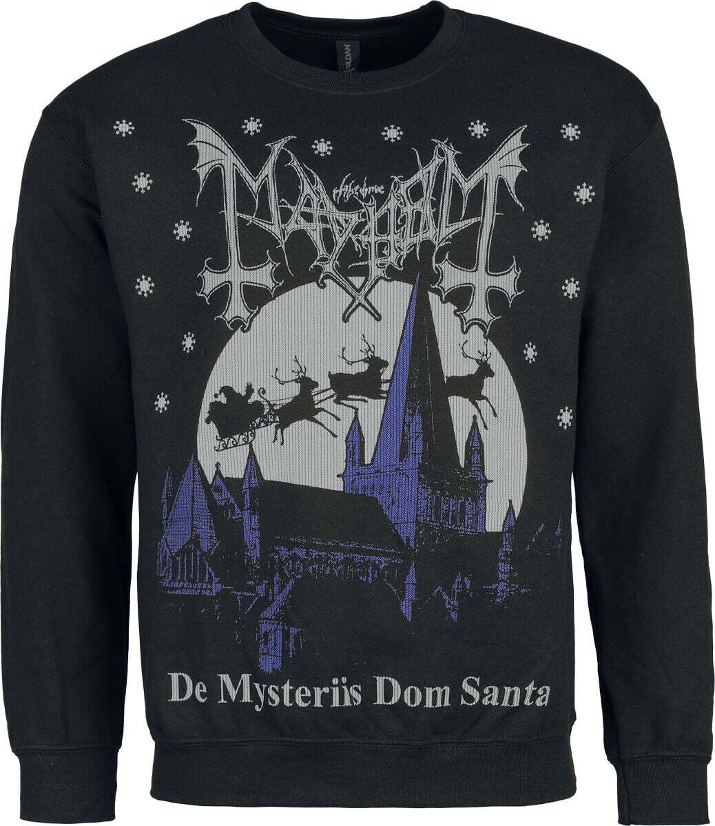 Mayhem Holiday Sweater - De Mysteriis Dom Santa Mikina černá
