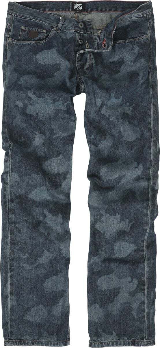 Chet Rock Ringo Blue Camo Džíny modrá