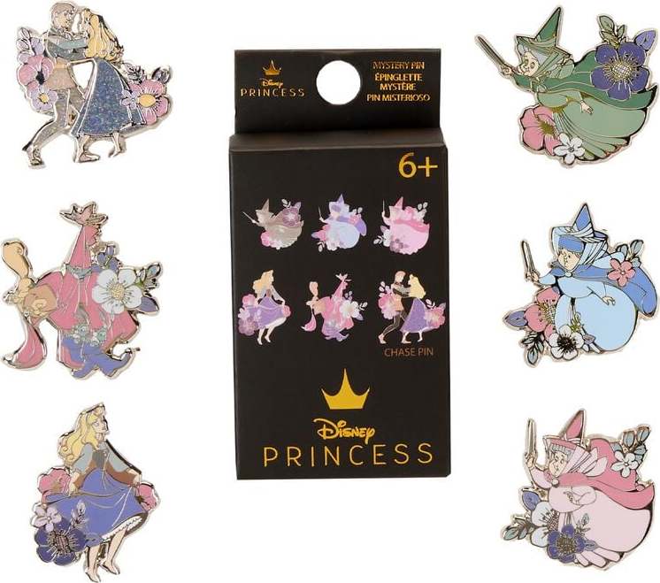 Sleeping Beauty Odznak Loungefly - Disney Princess 65th Anniversary Mystery Blind Box Odznak vícebarevný