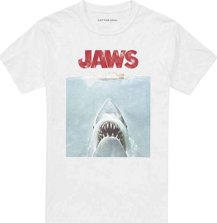 Der weisse Hai Jaws - Movie Poster Tričko bílá