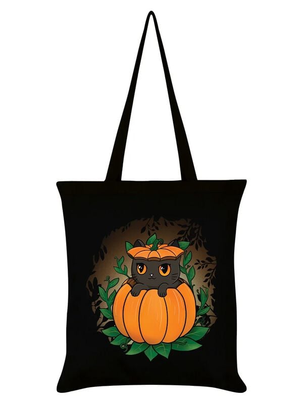 Halloween (Fun) Pumpkitten Plátená taška černá