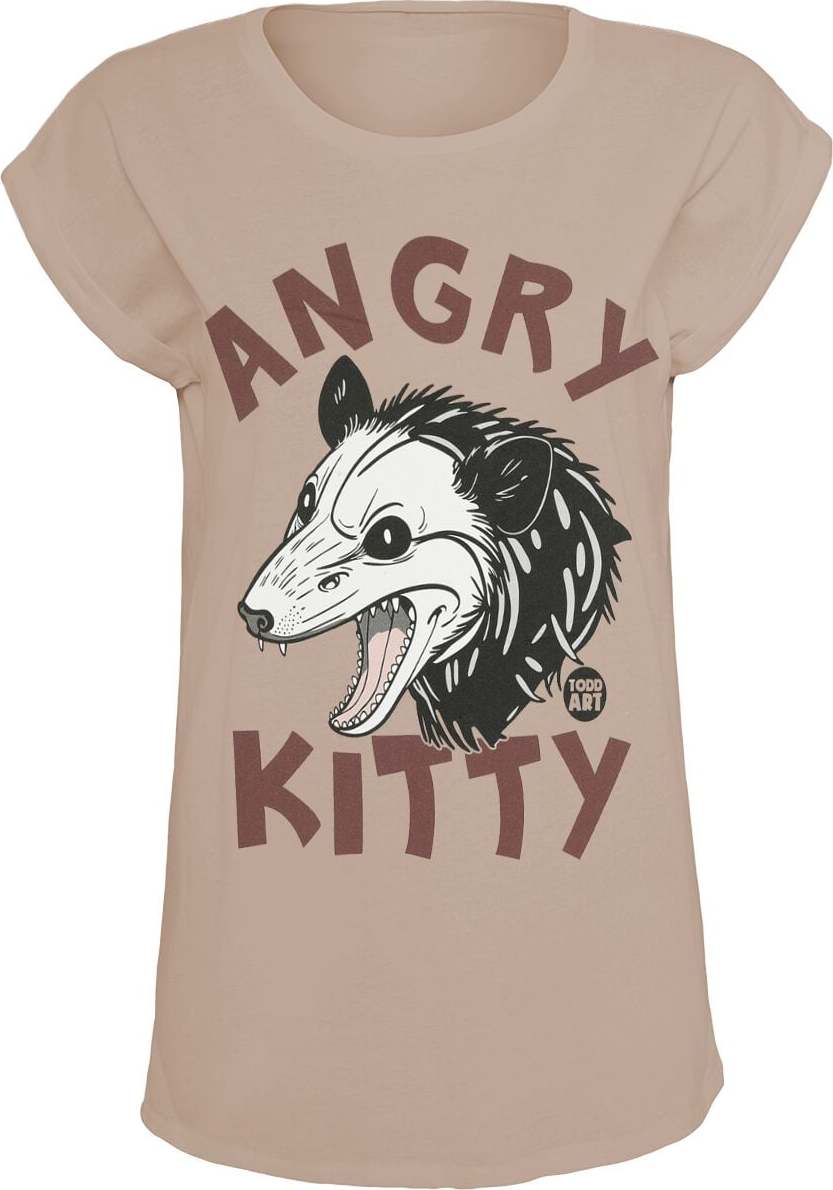Todd Goldman Angry Kitty - Possum Dámské tričko starorůžová