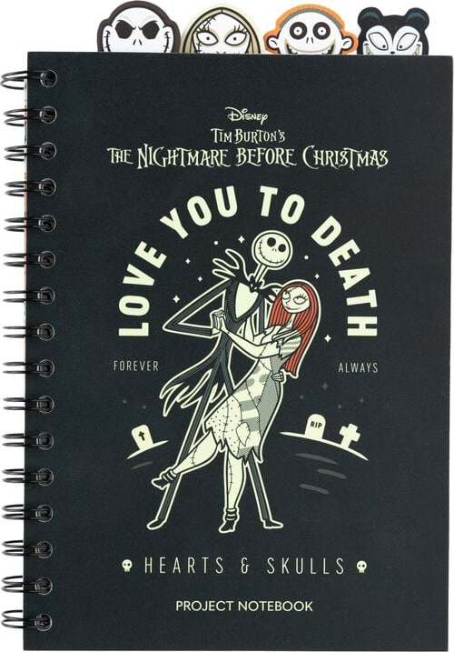 The Nightmare Before Christmas Love You To Death Notes černá