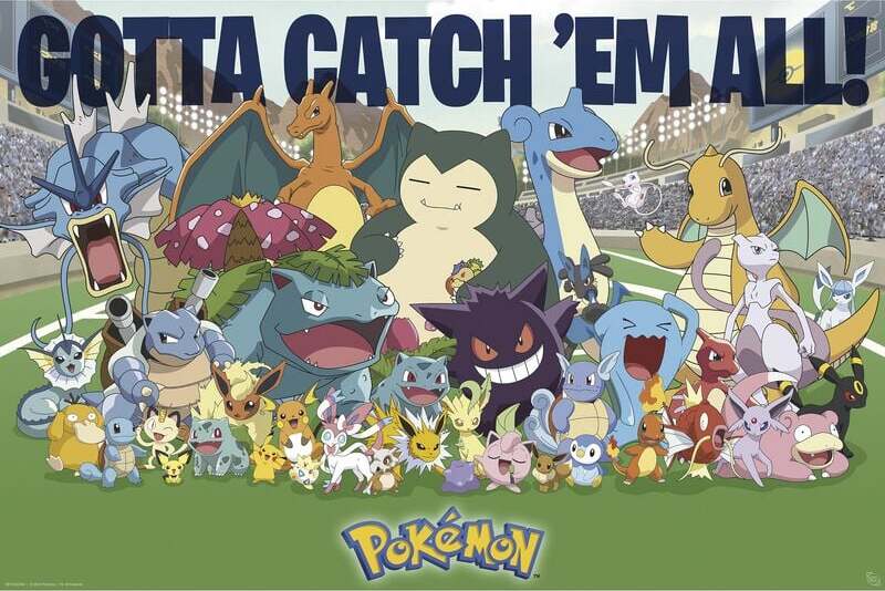 Pokémon All Time Favorites plakát vícebarevný