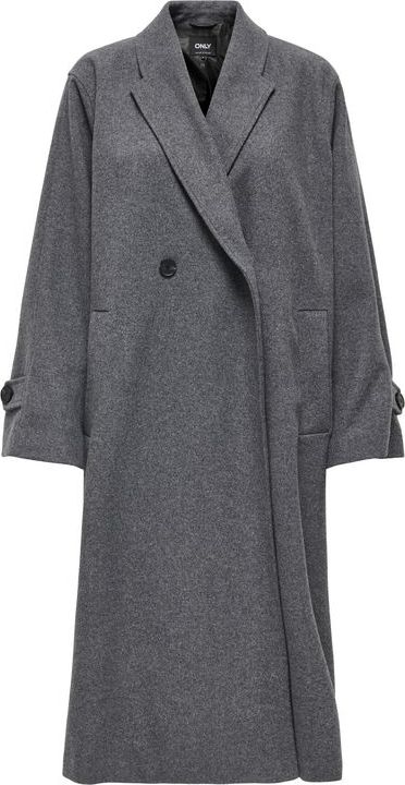 Only Oversized vlněný kabát ONLMAISY OTW Dámský kabát šedá
